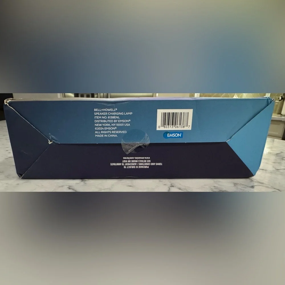 Bell + Howell Bluetooth Speaker Table Lamp Wireless Phone Charger Stand Alarm - Picture 4 of 8